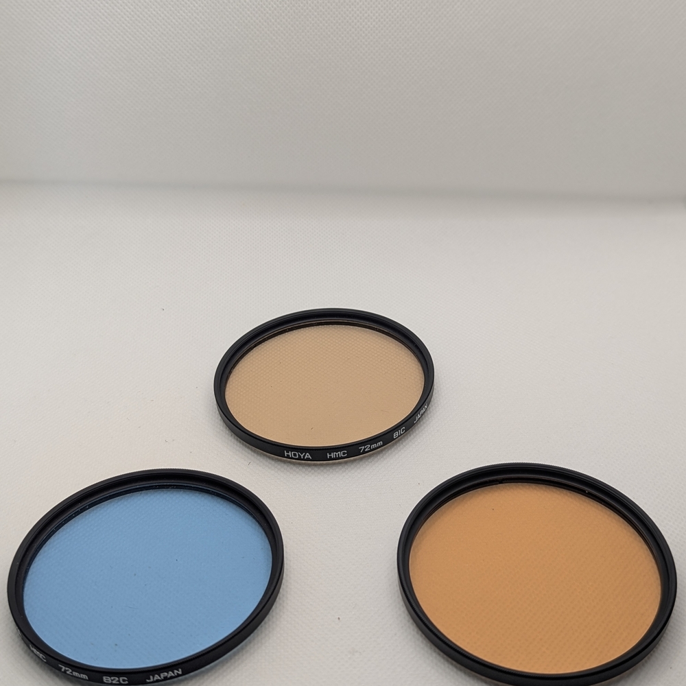 Camera Lens Filter Set - Blue, Tan, and Orange